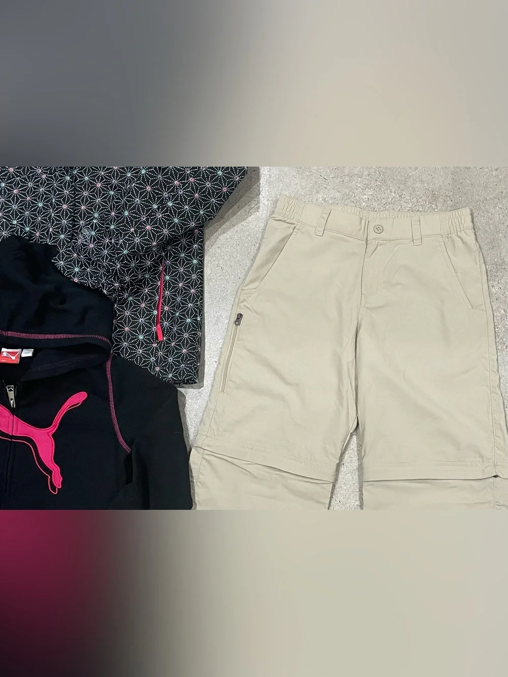 Girls COLUMBIA/ADIDAS/PUMA Athletic Pants…Jacket..& Sweatshirt, sz Medium